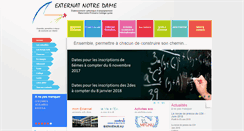 Desktop Screenshot of externatnotredame.fr