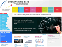 Tablet Screenshot of externatnotredame.fr